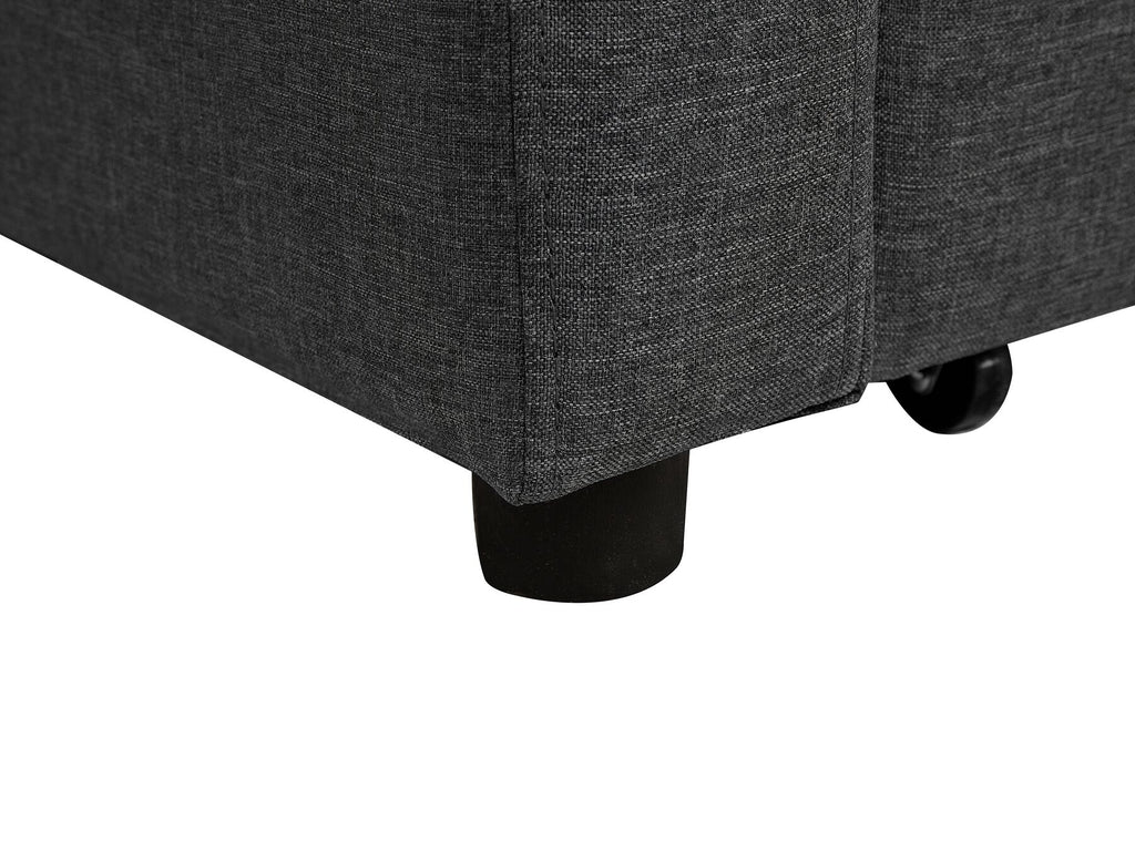 Sofa Bed GLOMMA Fabric Dark Grey 3 Seater