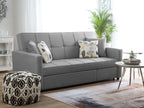 Sofa Bed GLOMMA Fabric Light Grey 3 Seater