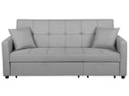 Sofa Bed GLOMMA Fabric Light Grey 3 Seater