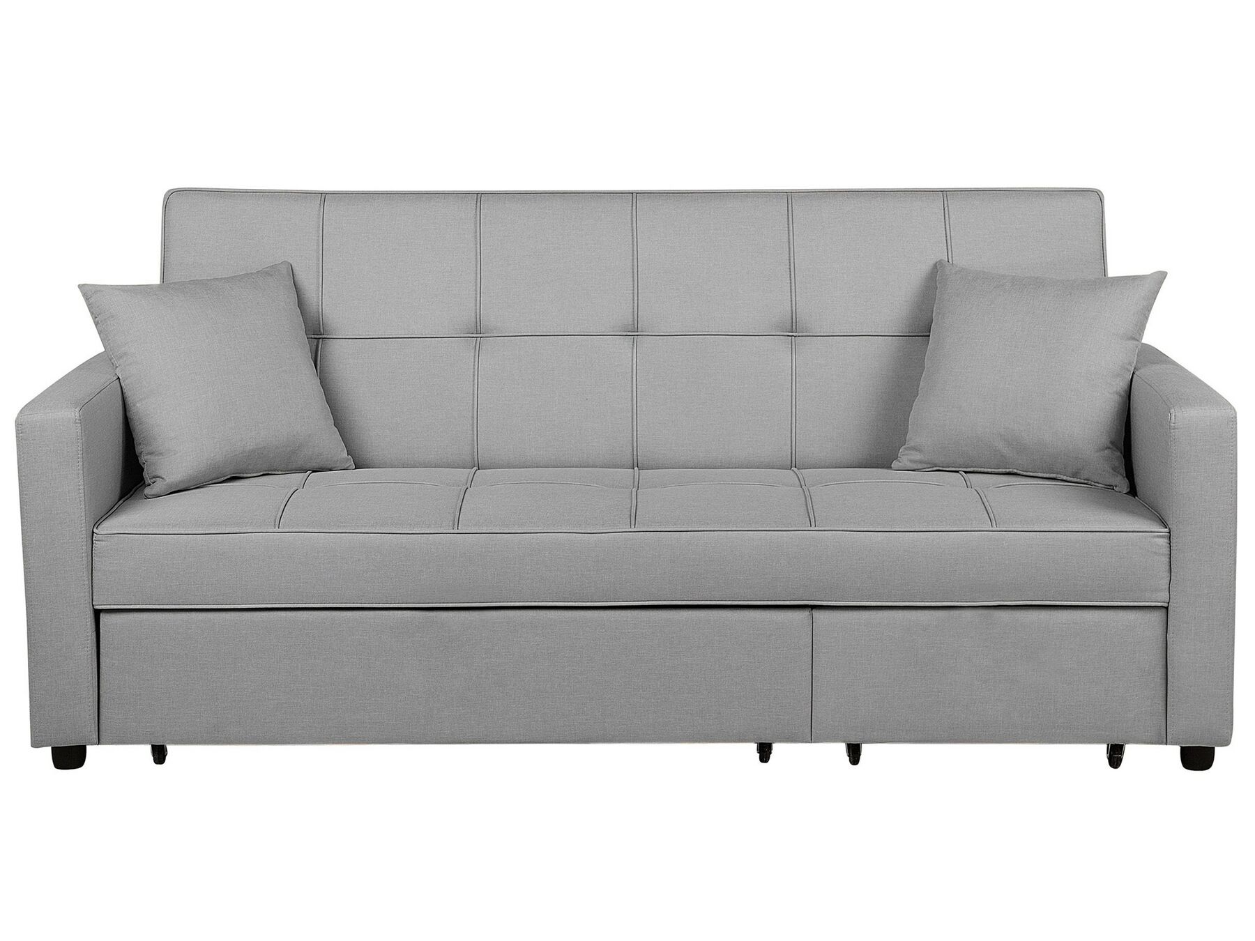 Sofa Bed GLOMMA Fabric Light Grey 3 Seater