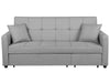 Sofa Bed Fabric Light Grey 3 Seater