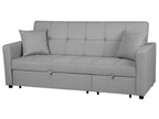 Sofa Bed GLOMMA Fabric Light Grey 3 Seater