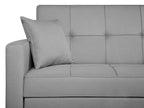 Sofa Bed GLOMMA Fabric Light Grey 3 Seater