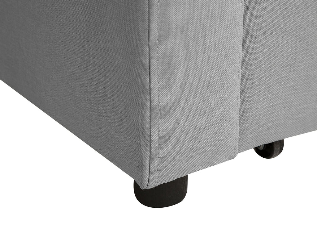 Sofa Bed GLOMMA Fabric Light Grey 3 Seater