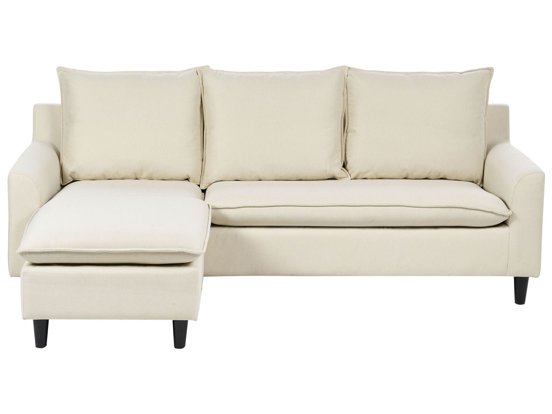 Corner Sofa ELVENES Fabric Light Beige 3 Seater Right Hand