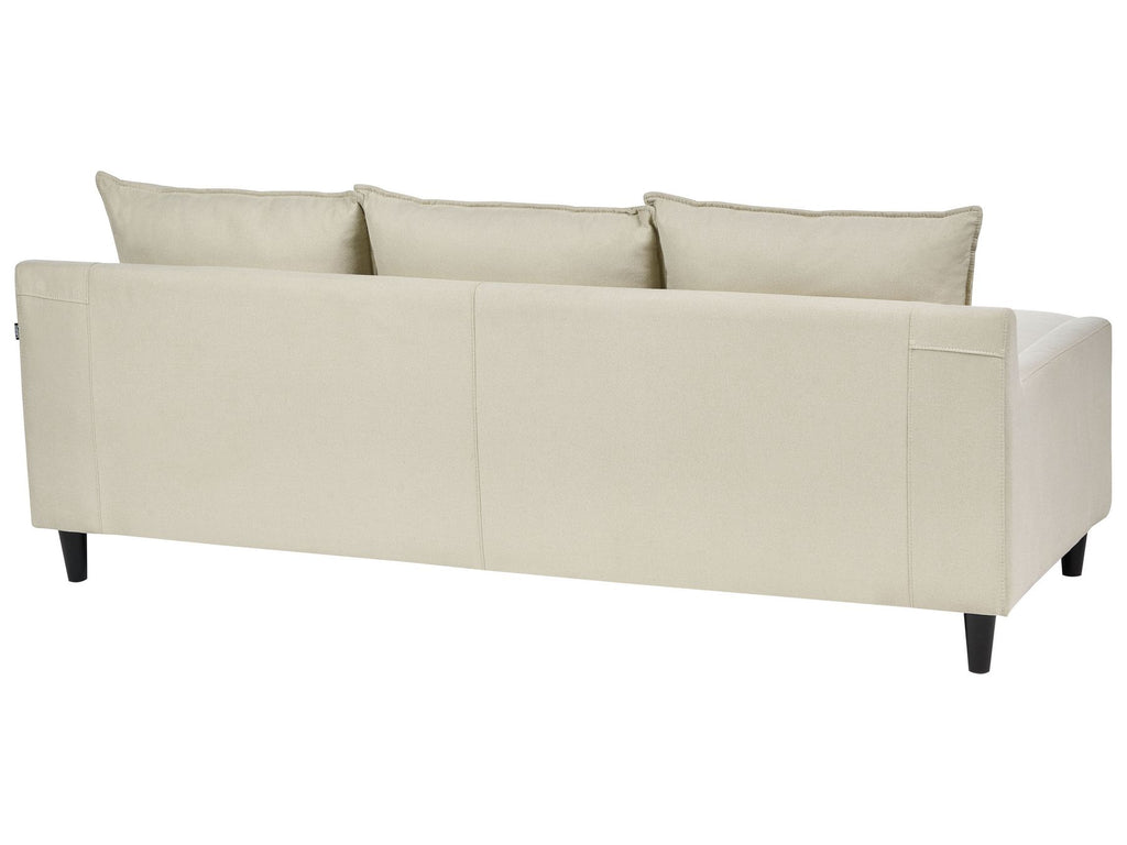 Corner Sofa ELVENES Fabric Light Beige 3 Seater Right Hand