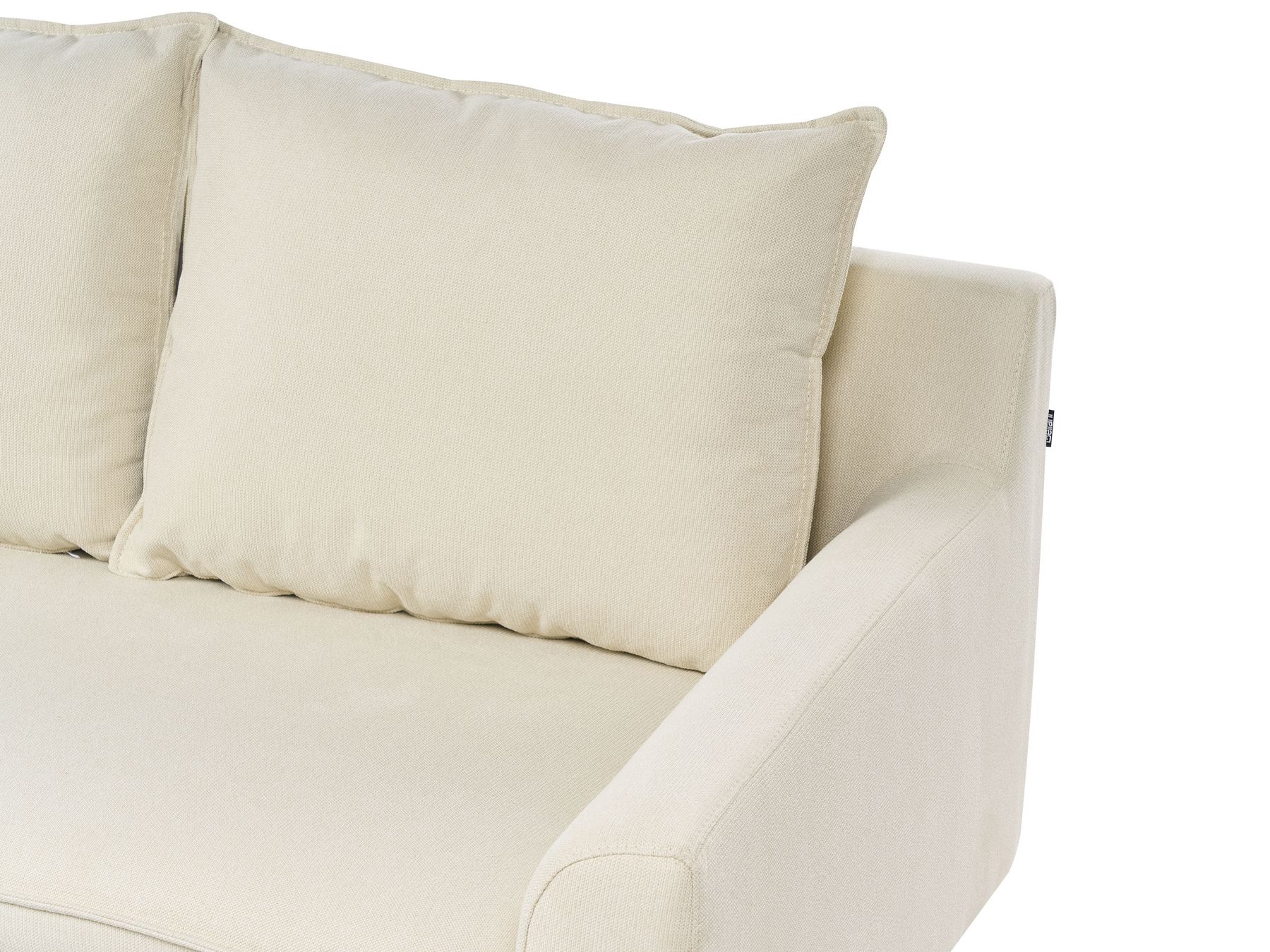 Corner Sofa ELVENES Fabric Light Beige 3 Seater Right Hand
