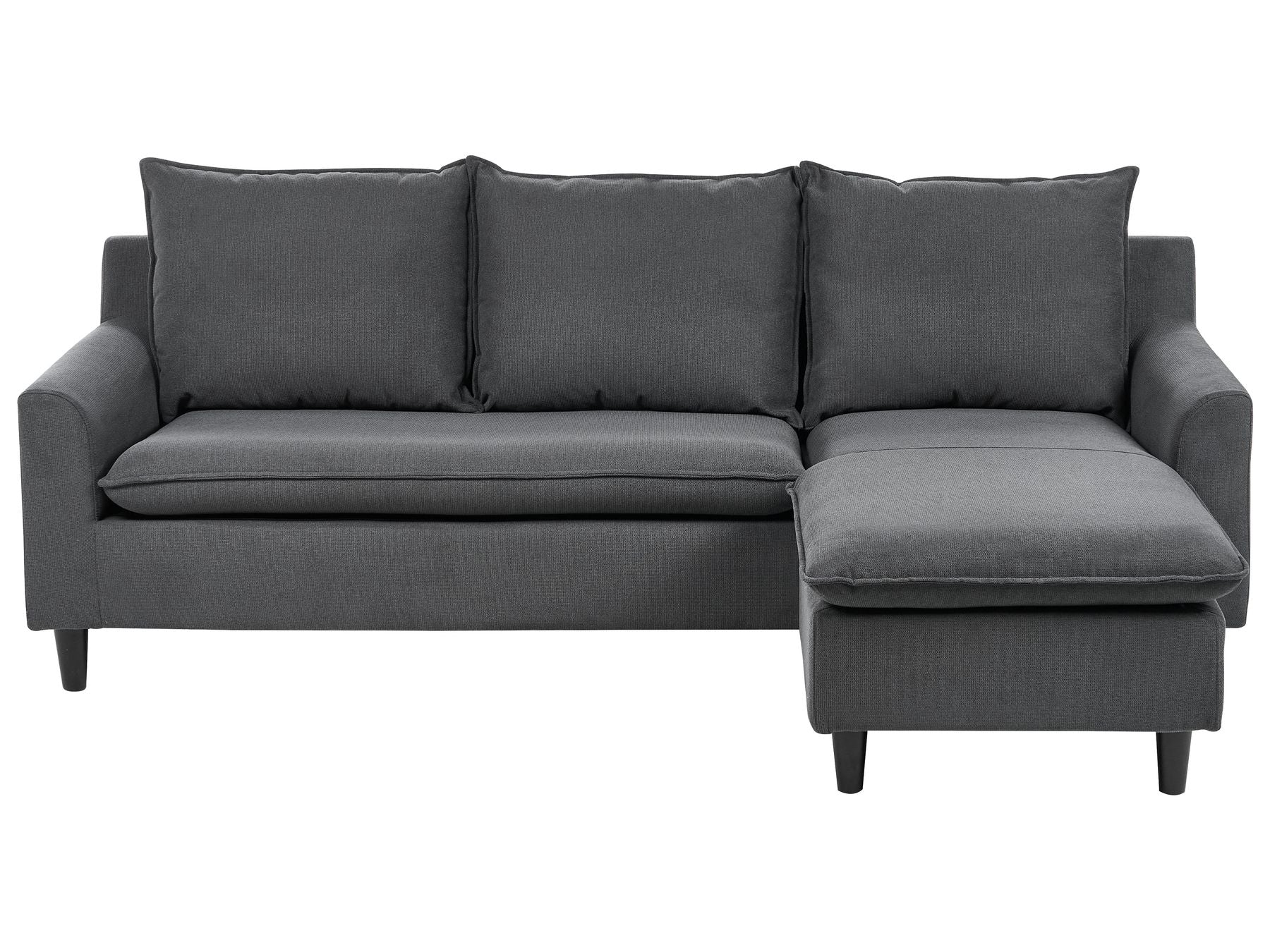 Corner Sofa ELVENES Fabric Dark Grey 3 Seater Left Hand