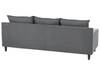 Corner Sofa ELVENES Fabric Dark Grey 3 Seater Left Hand