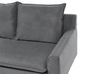 Corner Sofa ELVENES Fabric Dark Grey 3 Seater Left Hand