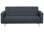Sofa Bed ABERDEEN Fabric Dark Grey 3 Seater