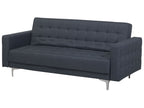Sofa Bed ABERDEEN Fabric Dark Grey 3 Seater