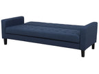 Sofa Bed VEHKOO Fabric Dark Blue 3 Seater