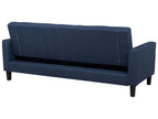 Sofa Bed VEHKOO Fabric Dark Blue 3 Seater