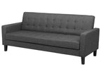 Sofa Bed VEHKOO Fabric Dark Grey 3 Seater