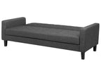 Sofa Bed VEHKOO Fabric Dark Grey 3 Seater