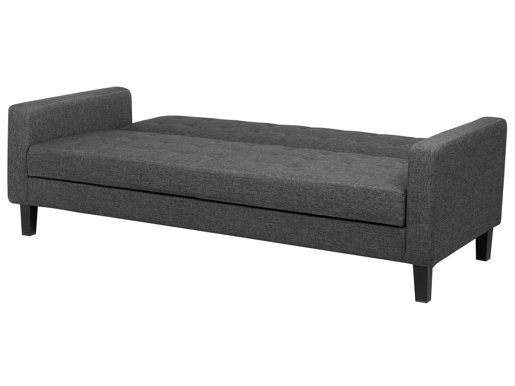 Sofa Bed VEHKOO Fabric Dark Grey 3 Seater