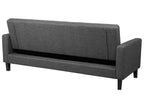 Sofa Bed VEHKOO Fabric Dark Grey 3 Seater