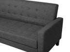 Sofa Bed VEHKOO Fabric Dark Grey 3 Seater