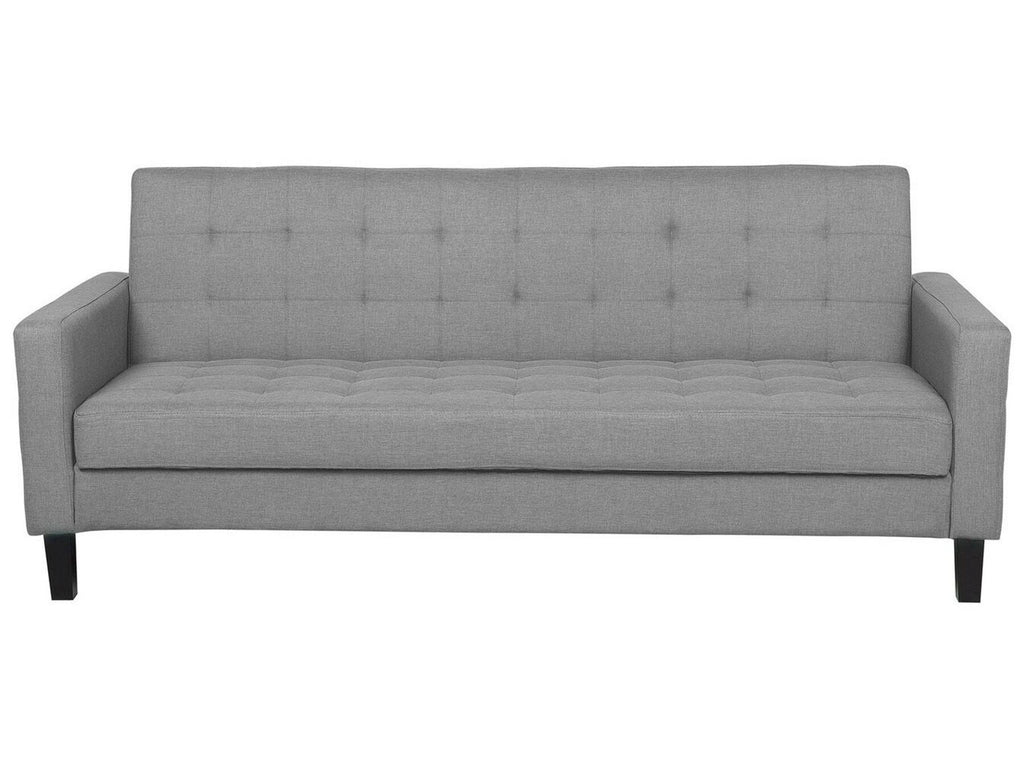 Sofa Bed VEHKOO Fabric Light Grey 3 Seater