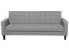 Sofa Bed Fabric Light Grey 3 Seater
