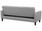 Sofa Bed VEHKOO Fabric Light Grey 3 Seater