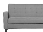 Sofa Bed VEHKOO Fabric Light Grey 3 Seater