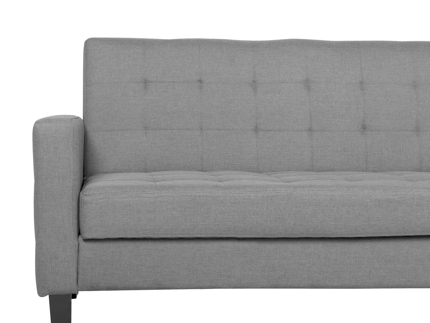 Sofa Bed VEHKOO Fabric Light Grey 3 Seater