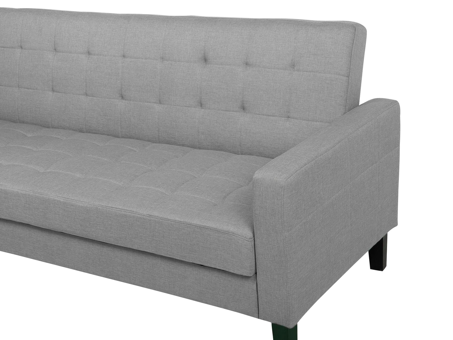 Sofa Bed VEHKOO Fabric Light Grey 3 Seater