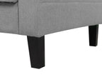 Sofa Bed VEHKOO Fabric Light Grey 3 Seater