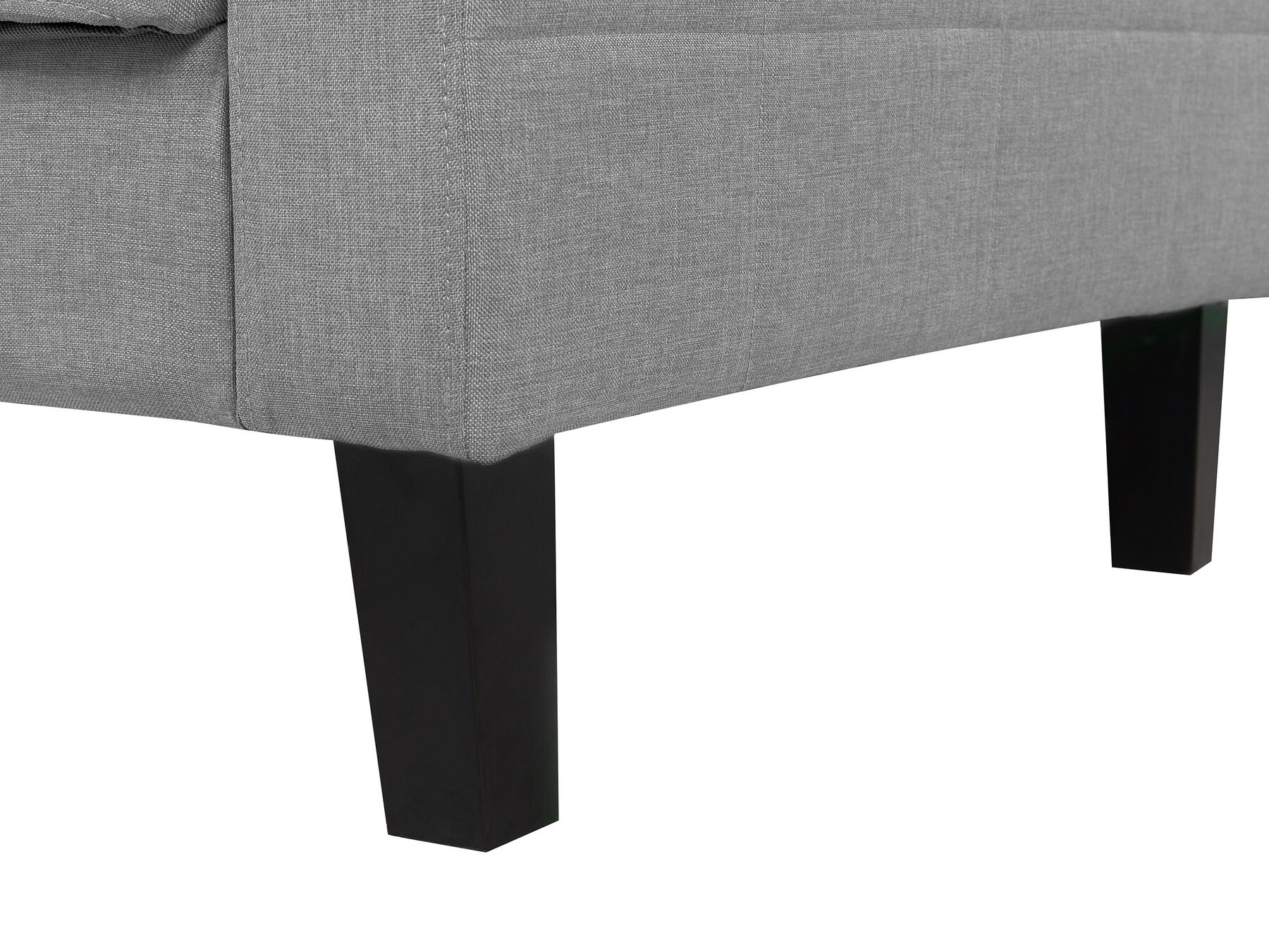 Sofa Bed VEHKOO Fabric Light Grey 3 Seater