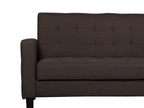 Sofa Bed VEHKOO Fabric Dark Brown 3 Seater