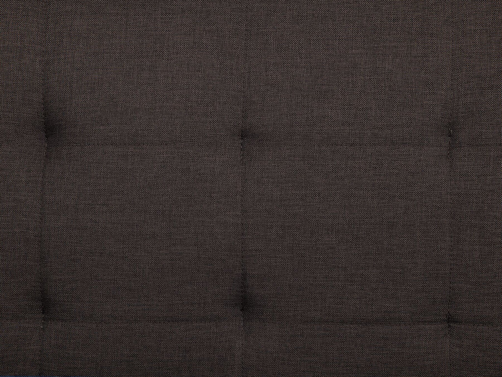 Sofa Bed VEHKOO Fabric Dark Brown 3 Seater