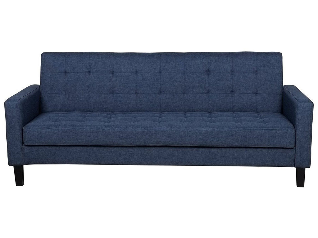 Sofa Bed VEHKOO Fabric Dark Blue 3 Seater