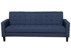 Sofa Bed VEHKOO Fabric Dark Blue 3 Seater