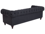 3 Seater Fabric Sofa Graphite Grey CHESTERFIELD