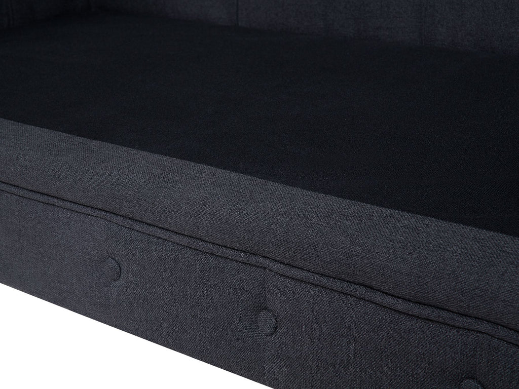 3 Seater Fabric Sofa Graphite Grey CHESTERFIELD
