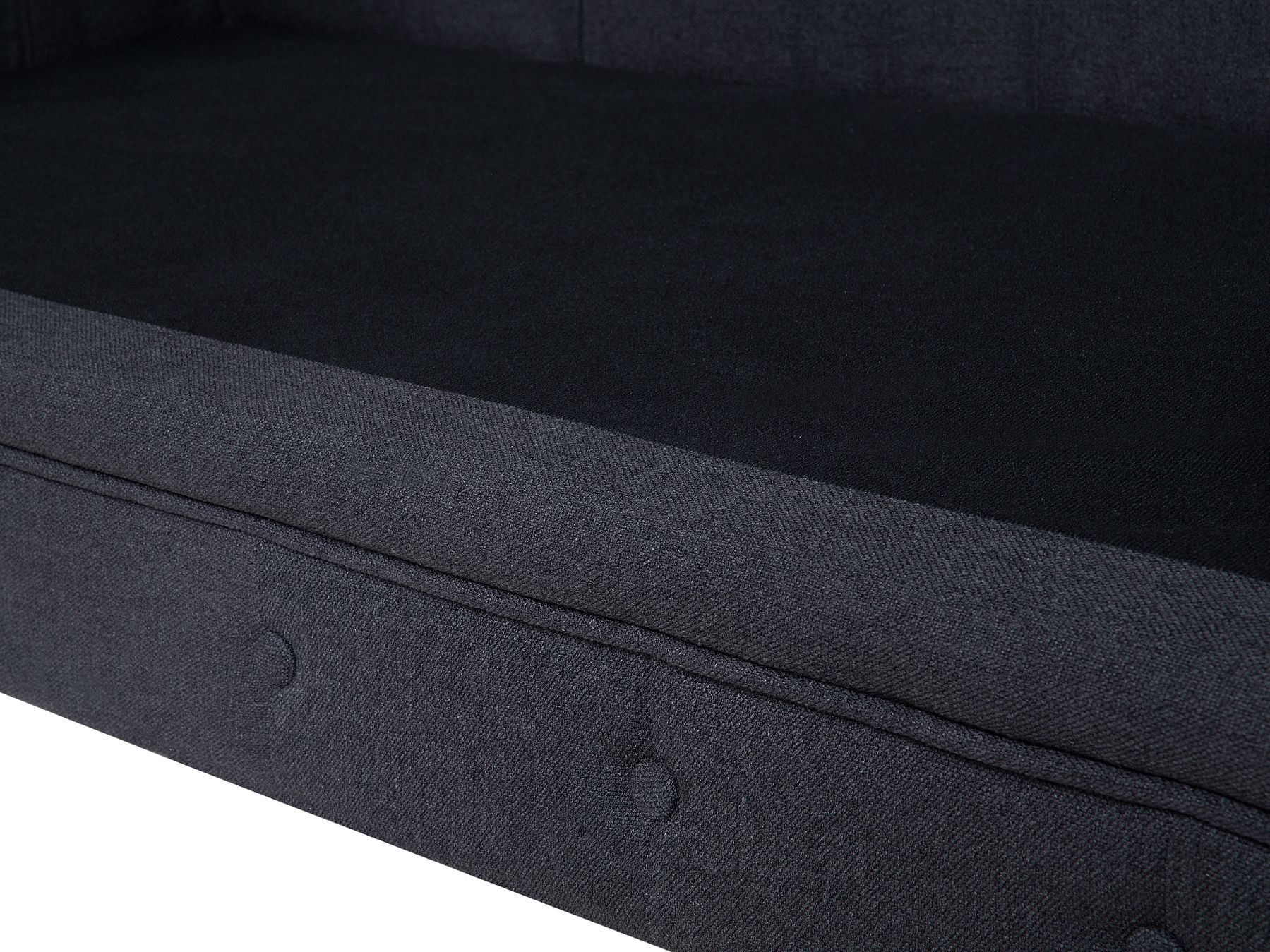 3 Seater Fabric Sofa Graphite Grey CHESTERFIELD