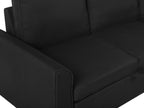 Corner Sofa Bed NESNA Fabric Black with Storage 3 Seater Left Hand