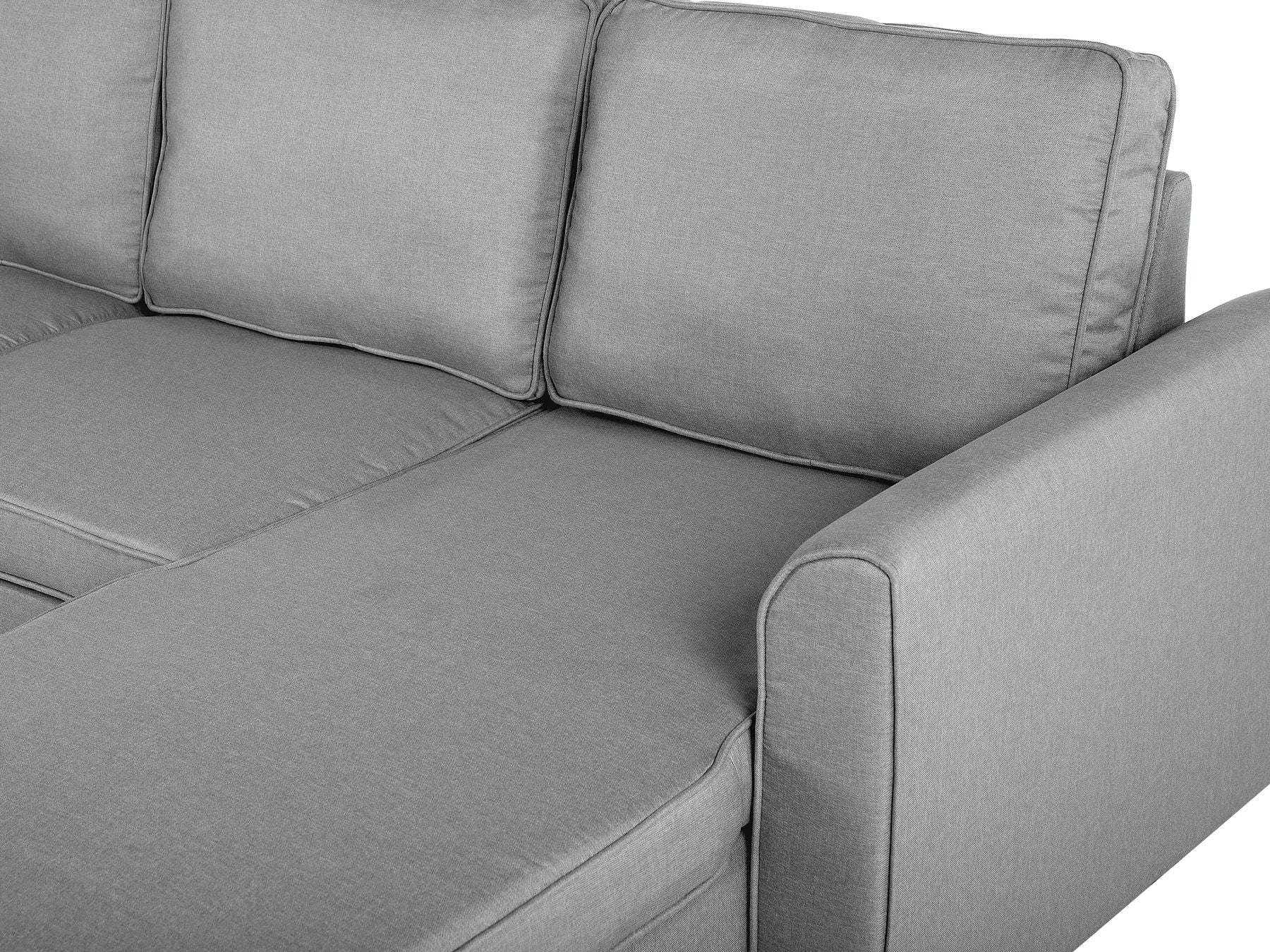 Corner Sofa Bed NESNA Fabric Light Grey with Storage 3 Seater Left Hand