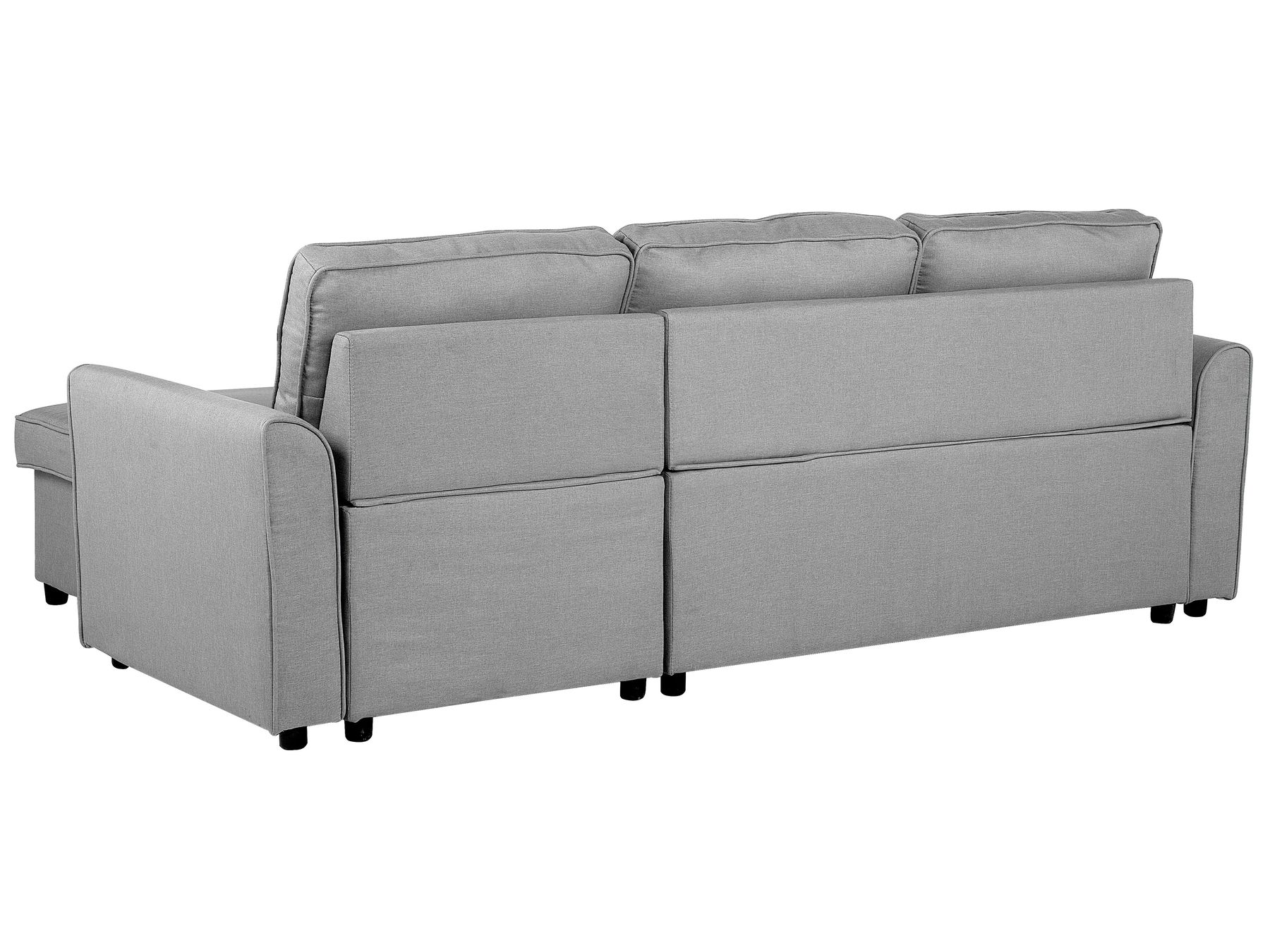 Corner Sofa Bed NESNA Fabric Light Grey with Storage 3 Seater Left Hand