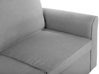 Corner Sofa Bed NESNA Fabric Light Grey with Storage 3 Seater Left Hand