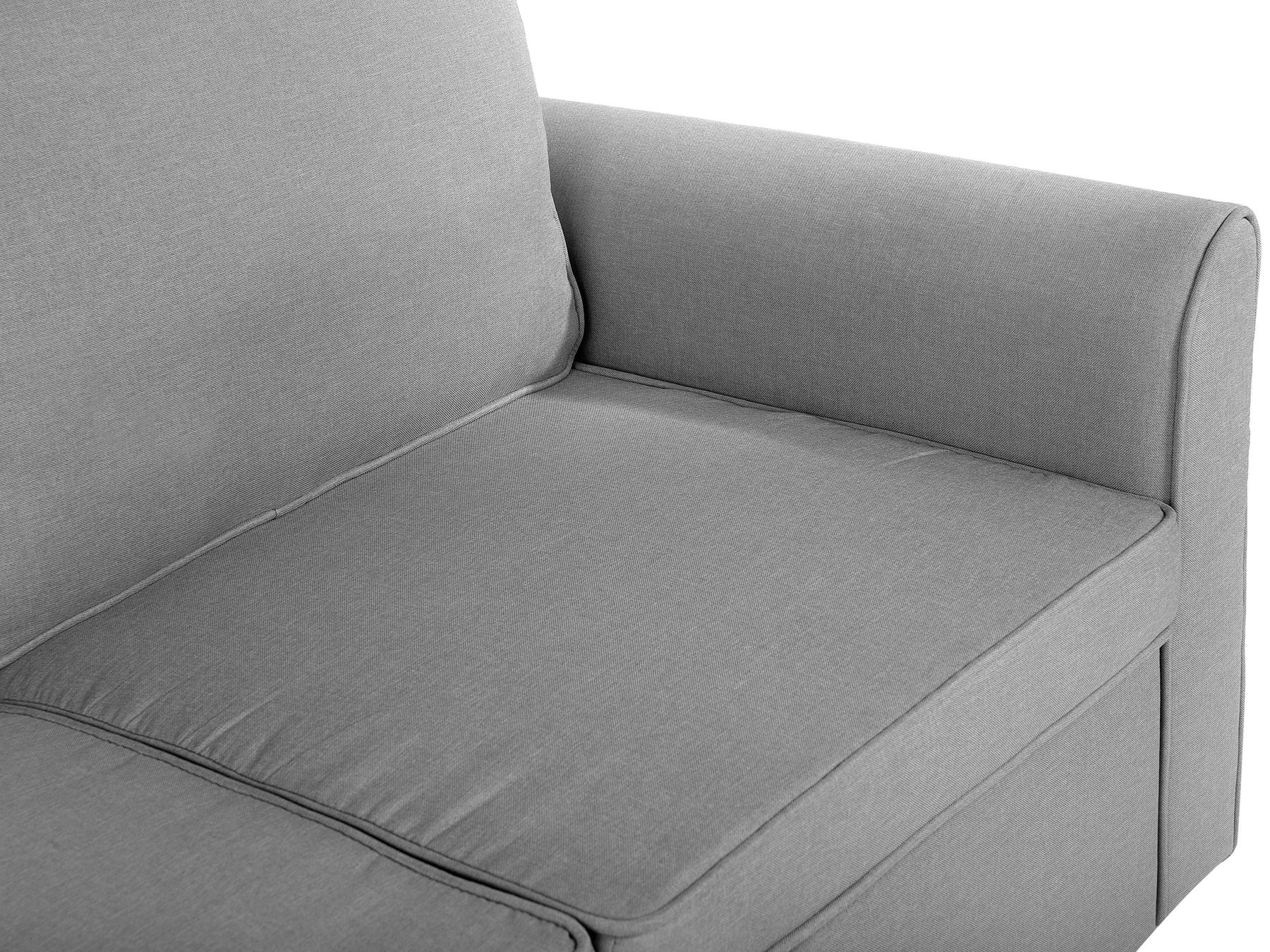 Corner Sofa Bed NESNA Fabric Light Grey with Storage 3 Seater Left Hand