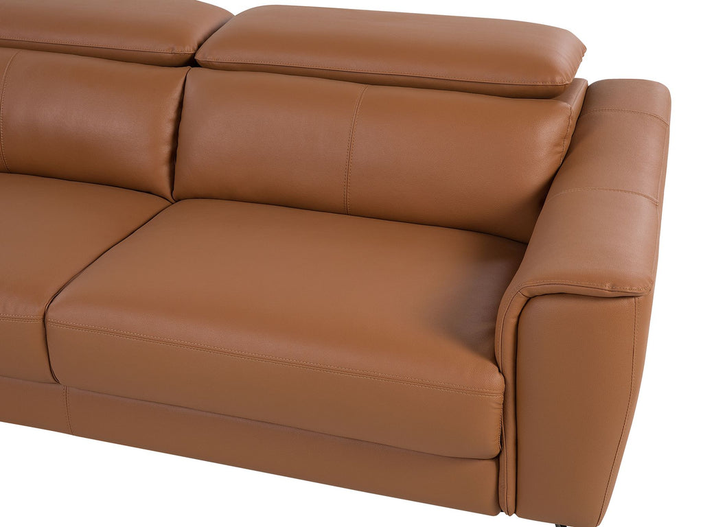 3 Seater Leather Sofa Golden Brown NARWIK