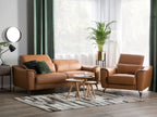 3 Seater Leather Sofa Golden Brown NARWIK