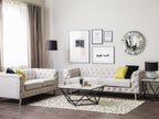 2 Seater Fabric Sofa Beige VISSLAND