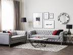 3 Seater Fabric Sofa Grey VISSLAND