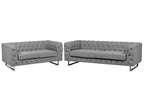 3 Seater Fabric Sofa Grey VISSLAND