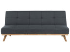 Sofa Bed FROYA Fabric Dark Grey 3 Seater