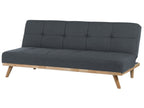Sofa Bed FROYA Fabric Dark Grey 3 Seater